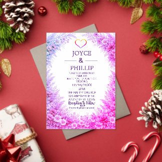 Boho Floral Custom Wedding Invites Cards