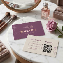 Boho Floral Design Makeup Artist QR