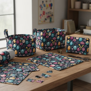 Boho Floral Easter Eggs & Botanical Fabric