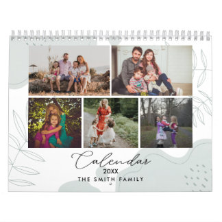 Boho Floral Family Memories Photo Keepsake Calendar