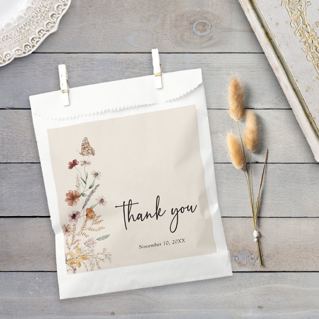 Boho Floral Favour Bag (Boho Floral Favor Bag
)
