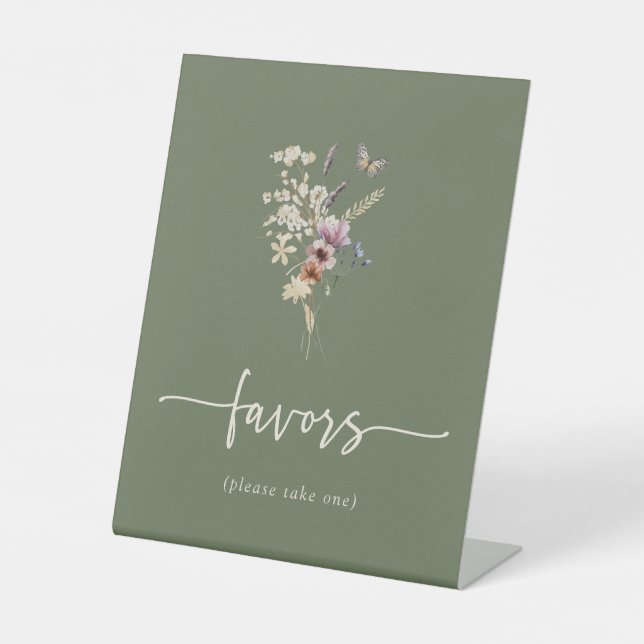 Boho Floral Favours Sign (Front)