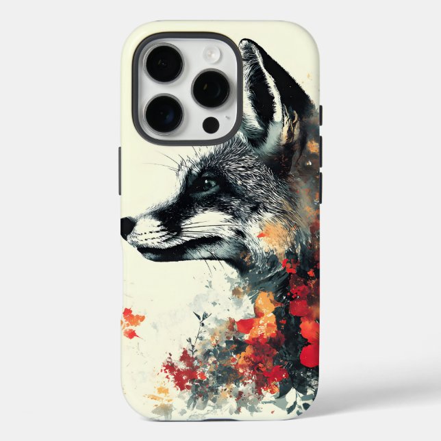 Boho Floral Fox Wildlife Nature Case-Mate iPhone Case (Back)