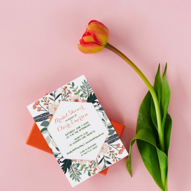 Boho floral frame invitation (Creator Uploaded)