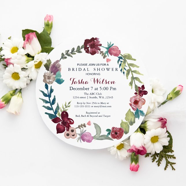 Boho Floral Garden Bridal Shower Invitations (Boho Floral Garden Bridal Shower Invitations)
