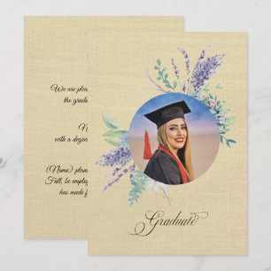 Boho Floral Graduation Announcement