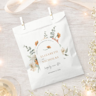 Boho Floral Greenery Botanical Wedding Favours Favour Bags