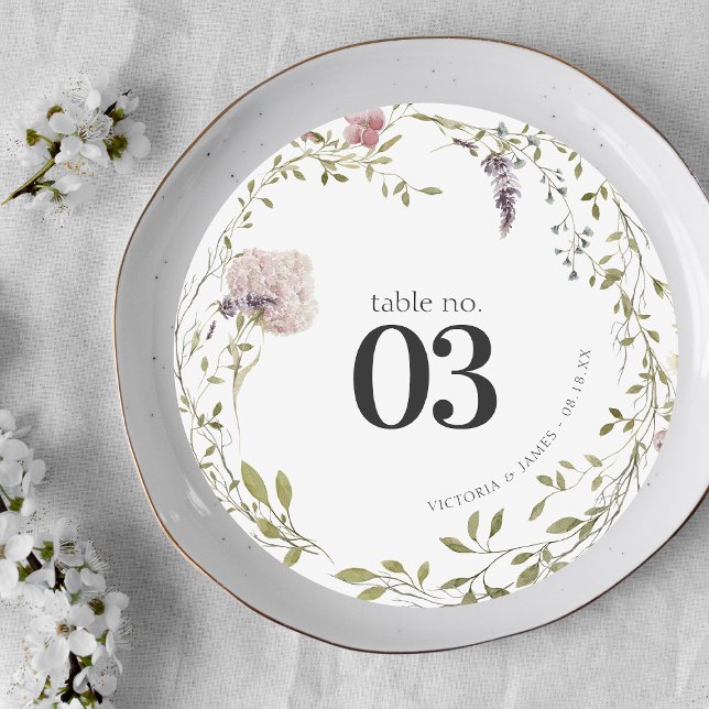 Boho Floral Greenery | Wedding Table Number (Creator Uploaded)