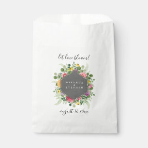 Boho Floral Let Love Bloom Wedding Flower Seeds Favour Bags