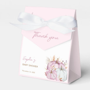 Boho Floral Little Pink Pumpkins Baby Shower Favour Box