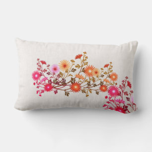 Boho Floral  Lumbar Cushion