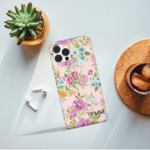  Boho Floral Monogram Case-Mate iPhone 15 Case