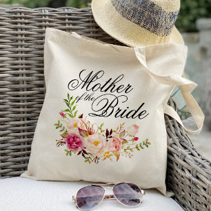 Boho Floral Mother of the Bride Customisable Tote Bag