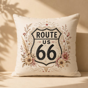 Boho Floral Mother Road Accent Cushion
