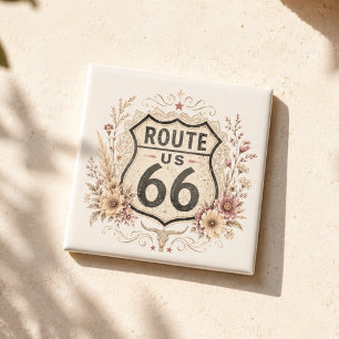Boho Floral Mother Road Keepsake Magnet