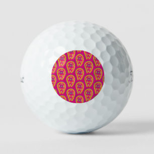 Boho Floral Motif Golf Balls