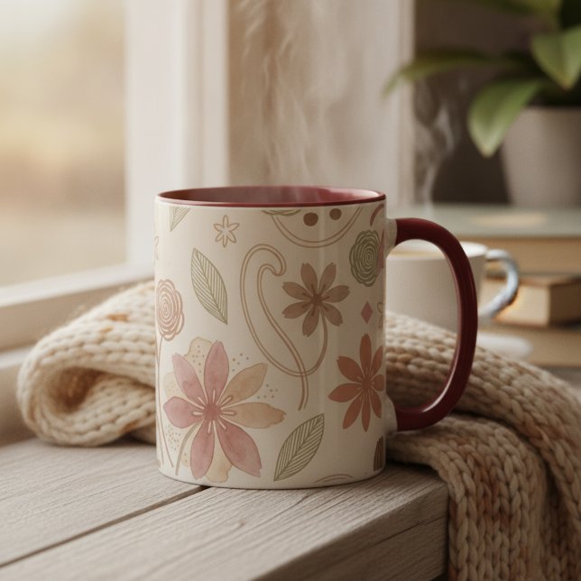 Boho Floral  Mug (Boho Floral Mug)