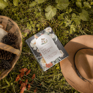 Boho Floral Mushroom   Baby Shower Guest Book