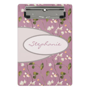 Boho floral neutral colours mini clipboard