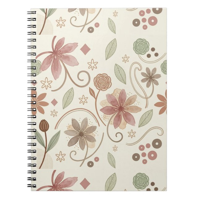 Boho Floral  Notebook (Front)