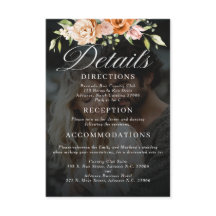 Boho Floral Orange and Blush Pink Wedding