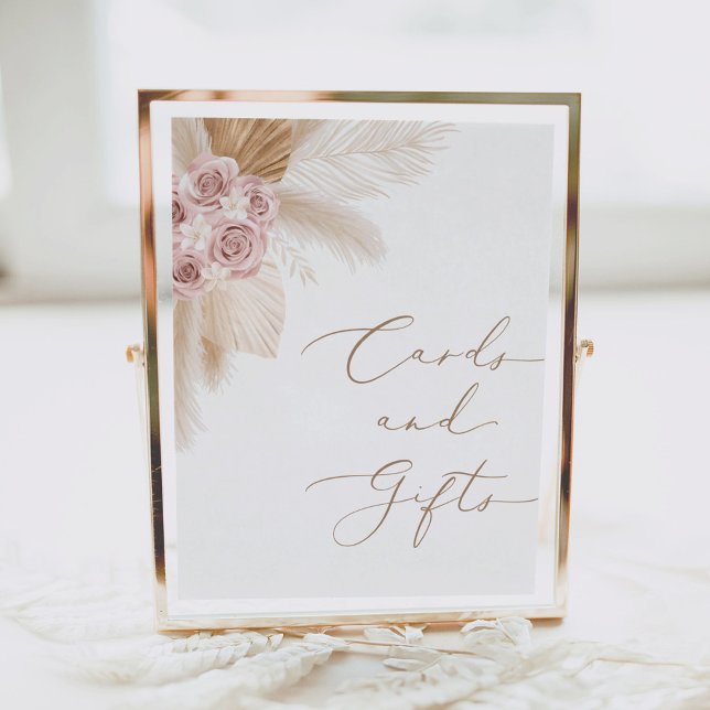 Boho Floral Pampas Grass Cards and Gifts Sign (Creator Uploaded)