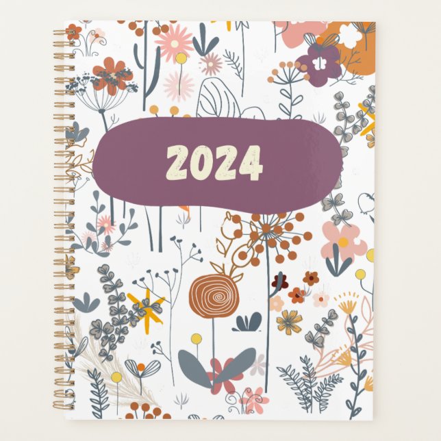 Boho Floral Pattern Planner (Front)
