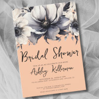 Boho Floral Peach Bridal Shower