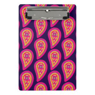 Boho Floral Pink Motif Mini Clipboard