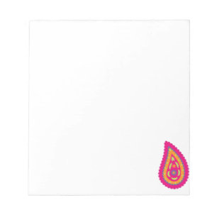 Boho Floral Pink Motif Notepad