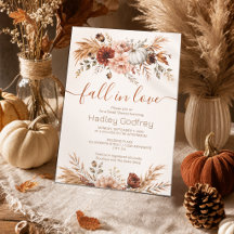 Boho Floral Pumpkin Fall in Love Bridal Shower