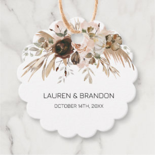 Boho Floral Pumpkin Fall in Love Favour Tags