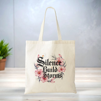 Boho Floral Quote Elegant Stylish Tote Bag