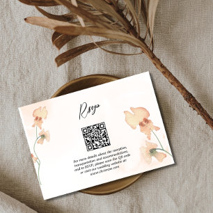 Boho Floral Rustic Fall Autumn Wedding RSVP Card