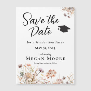 Boho Floral Save the Date Magnet