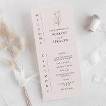 Boho Floral Sketch Modern Photo Wedding Program<br><div class="desc">This modern minimalist boho wedding program card is perfect for the couple who wants a touch of understated elegance on their wedding day. Featuring a delicate poppy flower sketch and earthy tones, this program is sure to complement your wedding invitations and other stationery. Personalise it with your ceremony schedule, wedding...</div>