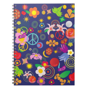 Boho floral spiral notebook