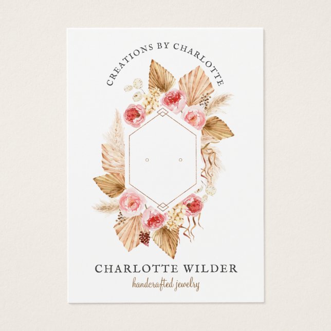 Boho Floral Stud Earring Jewellery  (Front)