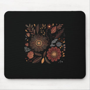 Boho Floral Subtle Anti Trump Hidden Message Flowe Mouse Pad
