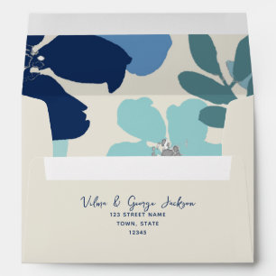 Boho Floral Teal  Envelope
