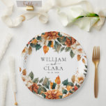 Boho Floral Terracotta Watercolor Wedding Paper Plate<br><div class="desc">Elevate your wedding table with these boho floral terracotta watercolor napkins. A blend of earthy elegance and soft florals adds a perfect rustic touch to your celebration.</div>