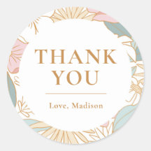Boho Floral Thank You Bridal Shower