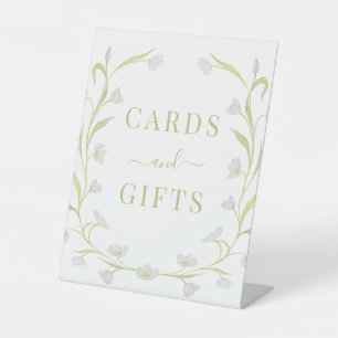 Boho Floral Tulips Cards and Gifts Wedding Sign