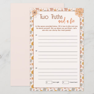 Boho Floral Two Truths and a Lie Game