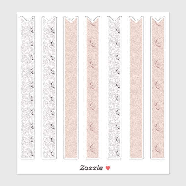 Boho Floral Washi Tape Planner Stickers (Sheet)