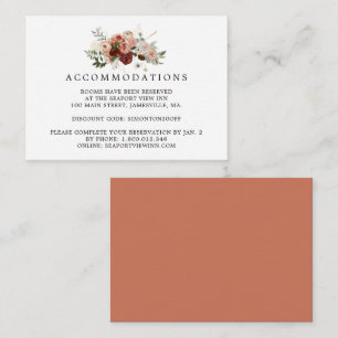 Boho Floral Wedding Accommodation Enclosure Card