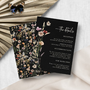 Boho Floral Wedding Enclosure Card