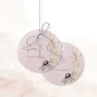 Boho Floral Wedding Favor Tags