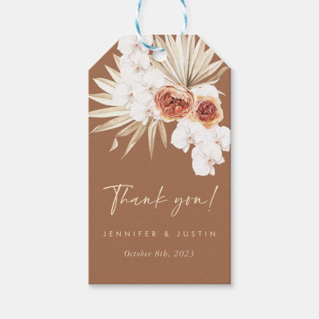 Boho Floral Wedding Gift Tags  (Front)