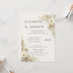Boho Floral Wedding Invitation